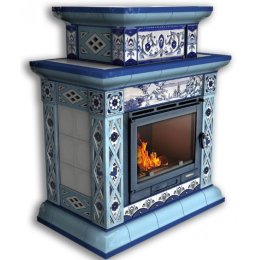 Каминная облицовка КимрПечь Билибин центральная двухъярусная Зима